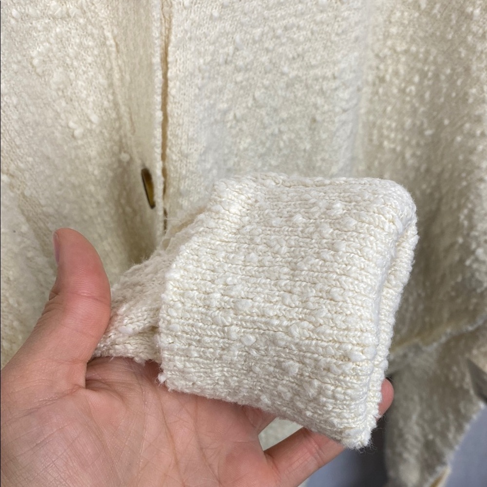 Free People NWT Found My Friend Cardi - Cream - Size Medium - Picture 9 of 13